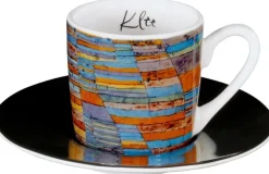 4 Espressotassen mit Künstlermotiven im Set nach Klee