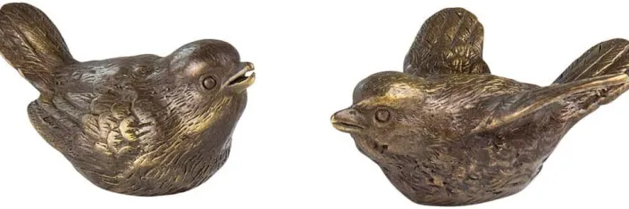 2 Gartenskulpturen »Vogelpaar« im Set