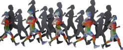 C. Jeré: Wandskulptur »Runners«