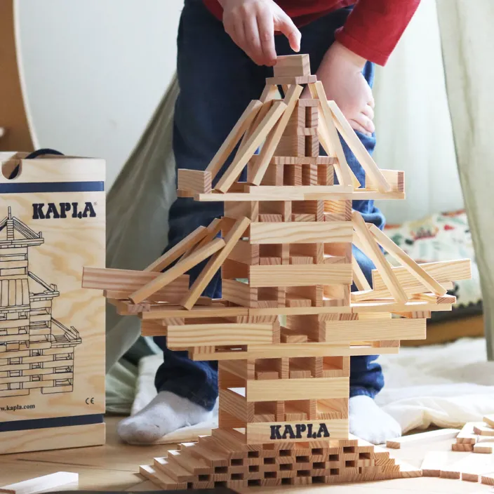 Holzbausteine 280er Kasten, Starterset mit Buch