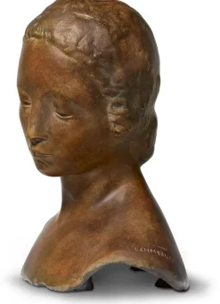 Lehmbruck, Wilhelm: Büste »Gesenkter Frauenkopf«, 1910