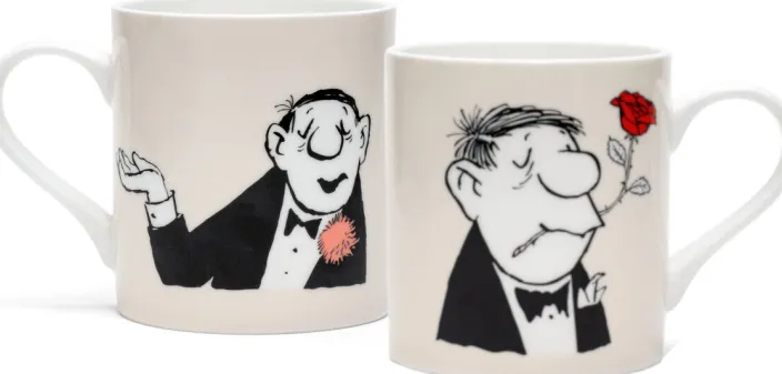 Loriot: 2 Becher mit Künstlermotiven »Rosenkavalier« & »Conférencier« im Set, Porzellan