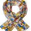 Piet Mondrian: ​Seidenschal »Composition in Oval with Color Planes 1«