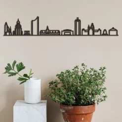 Skyline »Leipzig« aus Holz