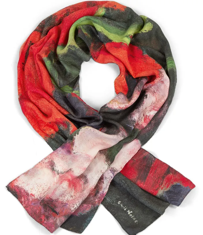 Wollschal »Großer Mohn (Rot, Rot, Rot)« nach Emil Nolde